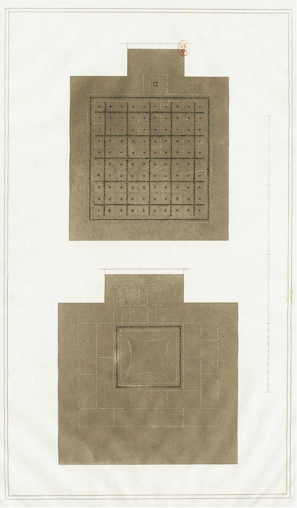 VI 8 3 5 Pompeii C 1828 Drawings If Details Of Mosaic Floors Upper